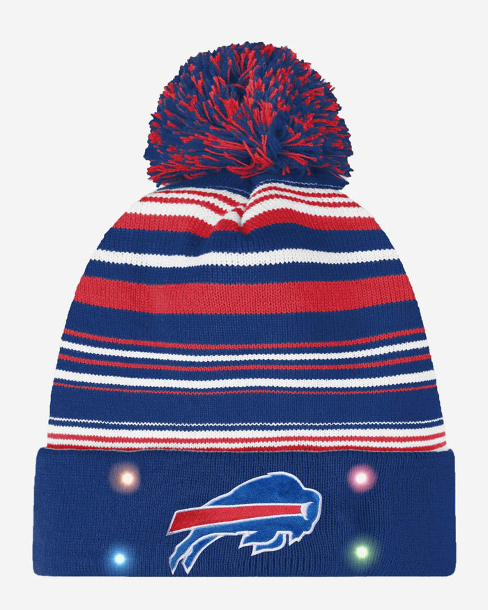 Buffalo Bills Horizontal Stripe Light Up Beanie FOCO - FOCO.com