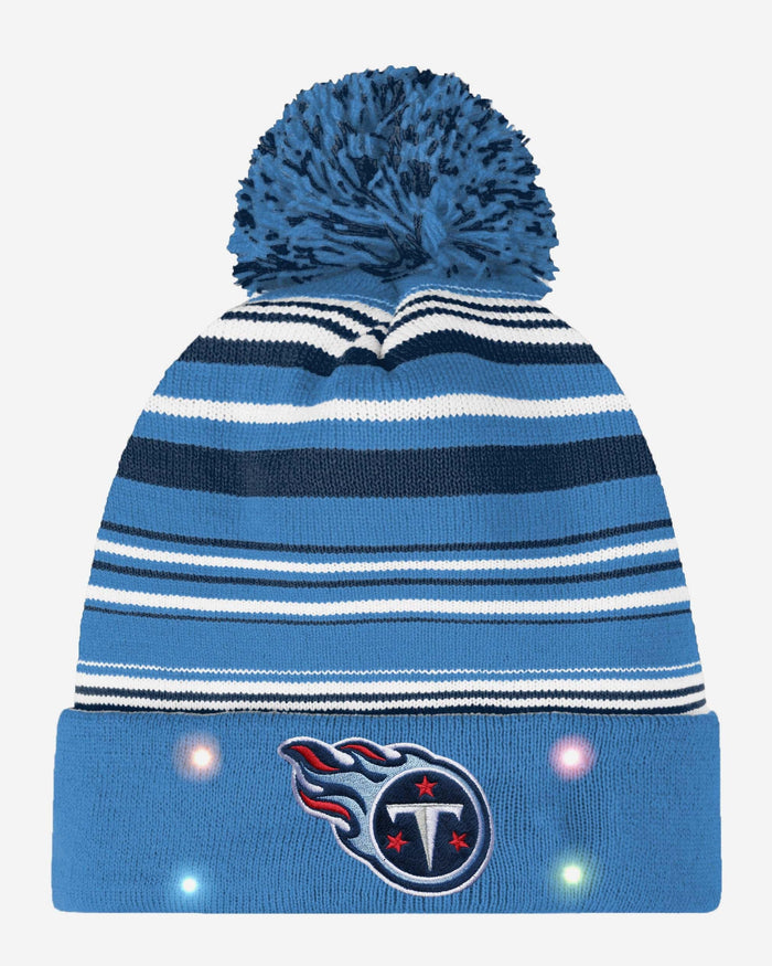 Tennessee Titans Horizontal Stripe Light Up Beanie FOCO - FOCO.com