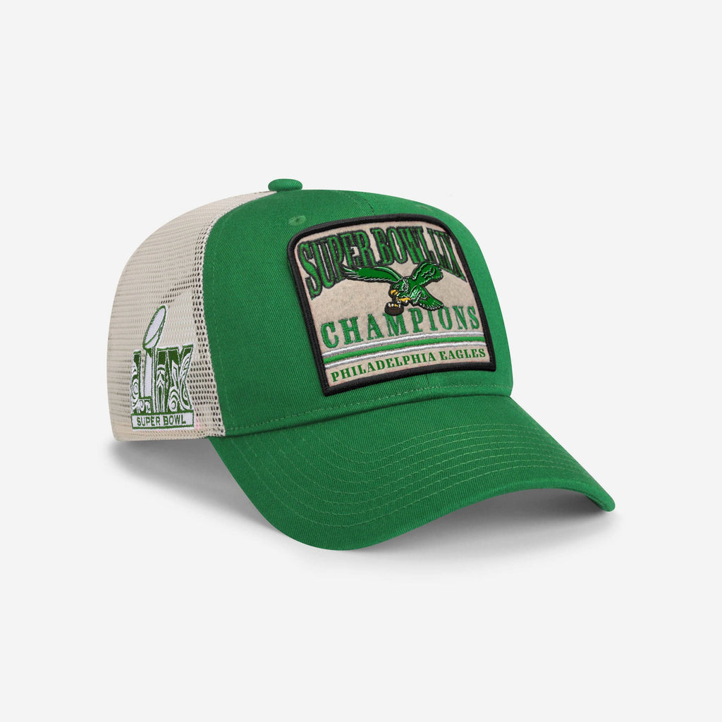 Philadelphia Eagles Super Bowl LIX Champions Retro Truckstop Patch Trucker RF Cap FOCO - FOCO.com