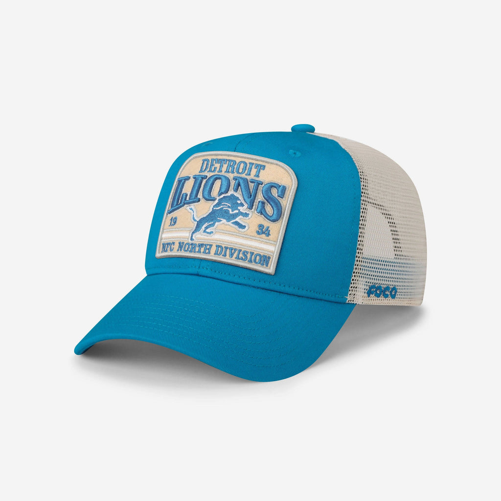 Detroit Lions Truckstop Patch Trucker RF Cap FOCO - FOCO.com