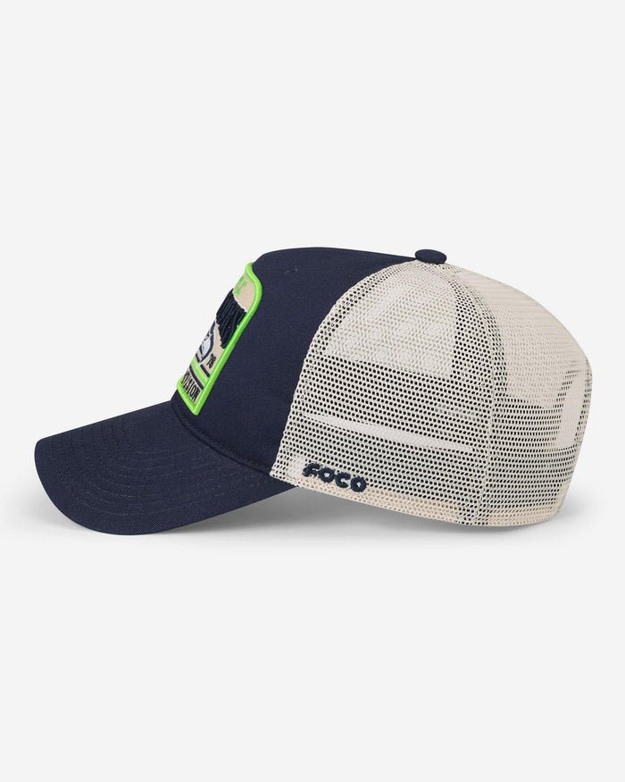 Seattle Seahawks Truckstop Patch Trucker RF Cap FOCO - FOCO.com