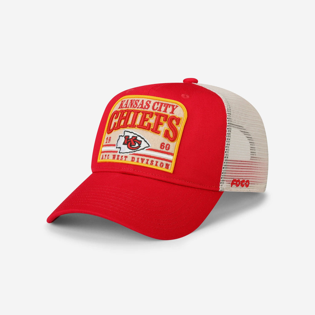 Kansas City Chiefs Truckstop Patch Trucker RF Cap FOCO - FOCO.com