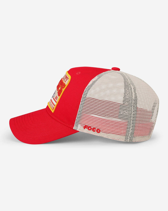 Kansas City Chiefs Truckstop Patch Trucker RF Cap FOCO - FOCO.com