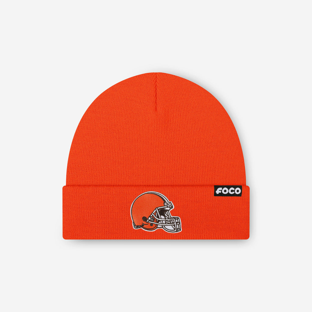 Cleveland Browns Basic Primary Logo Beanie FOCO - FOCO.com