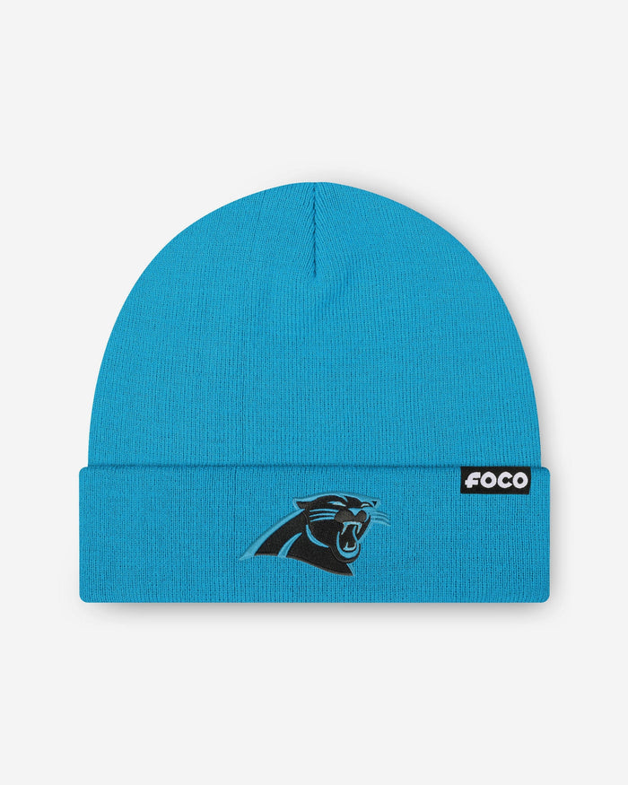 Carolina Panthers Basic Primary Logo Beanie FOCO - FOCO.com