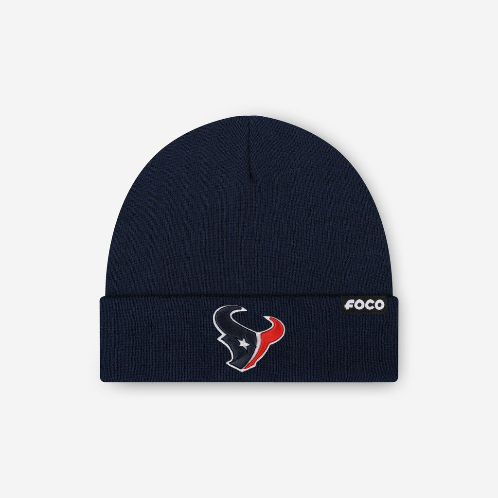 Houston Texans Basic Primary Logo Beanie FOCO - FOCO.com