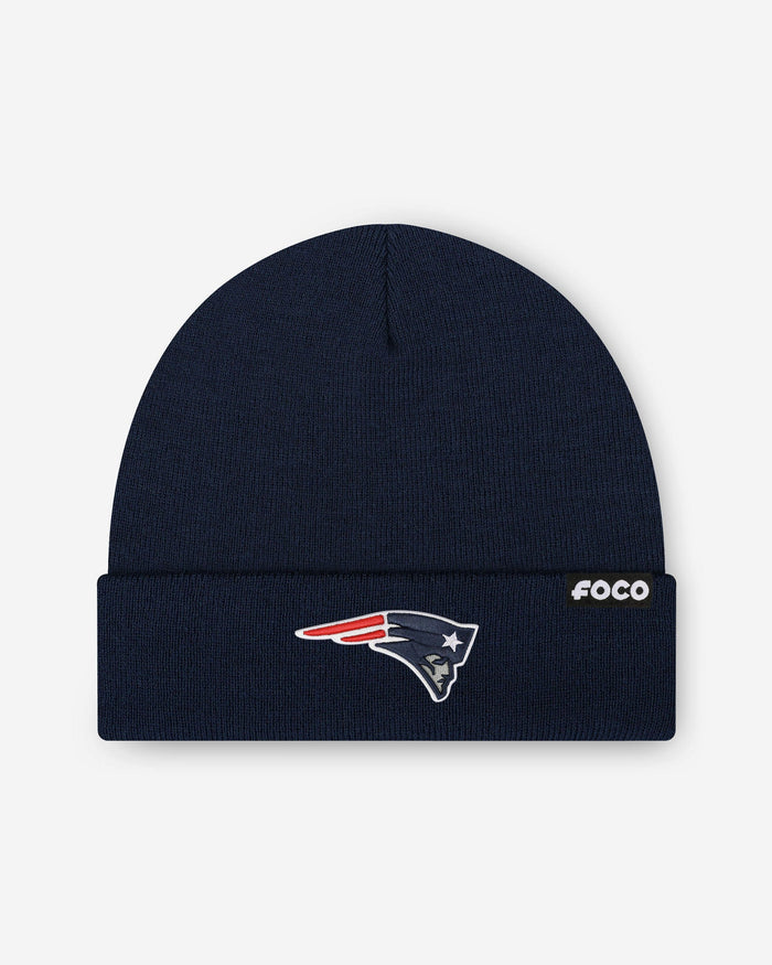 New England Patriots Basic Primary Logo Beanie FOCO - FOCO.com