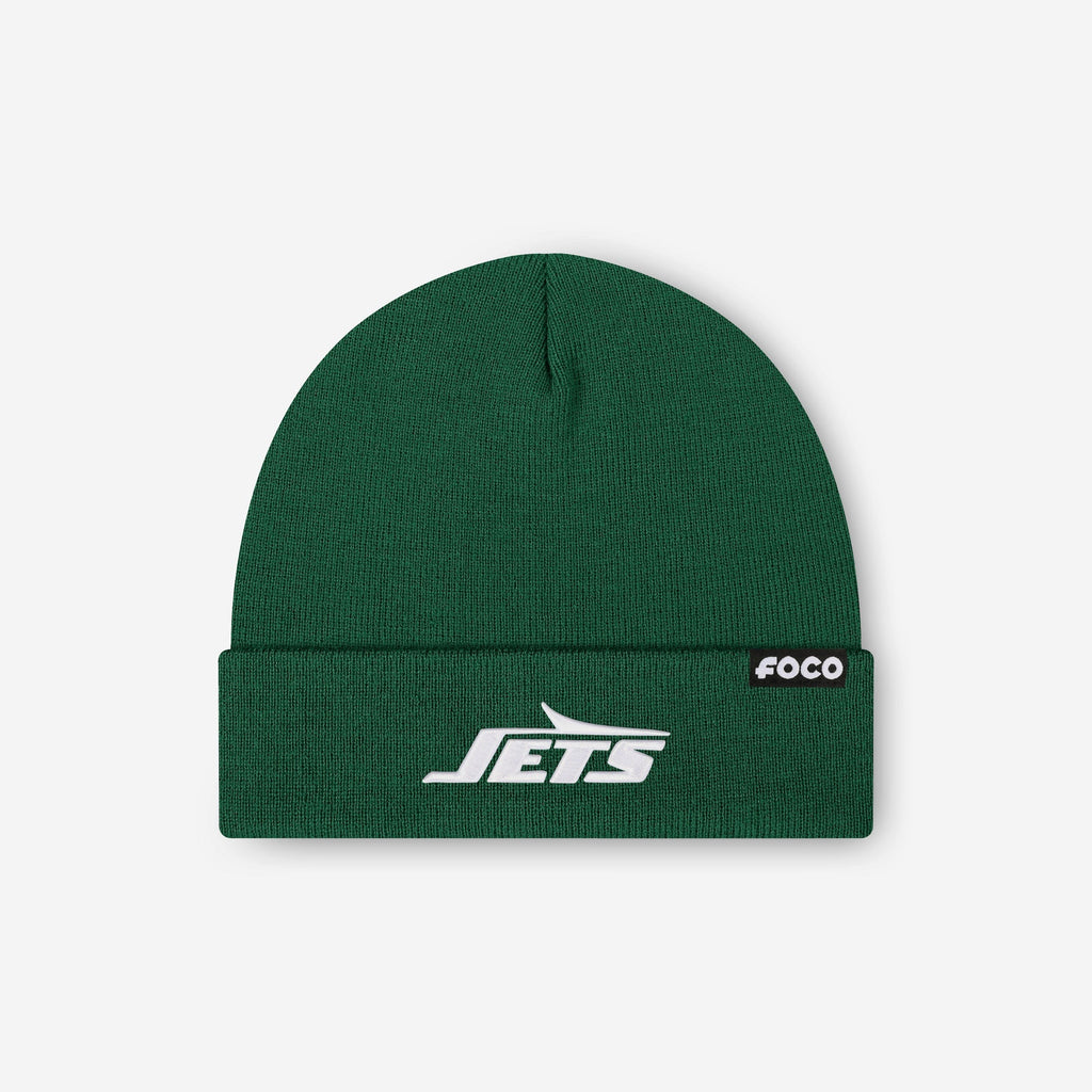 New York Jets Basic Primary Logo Beanie FOCO - FOCO.com