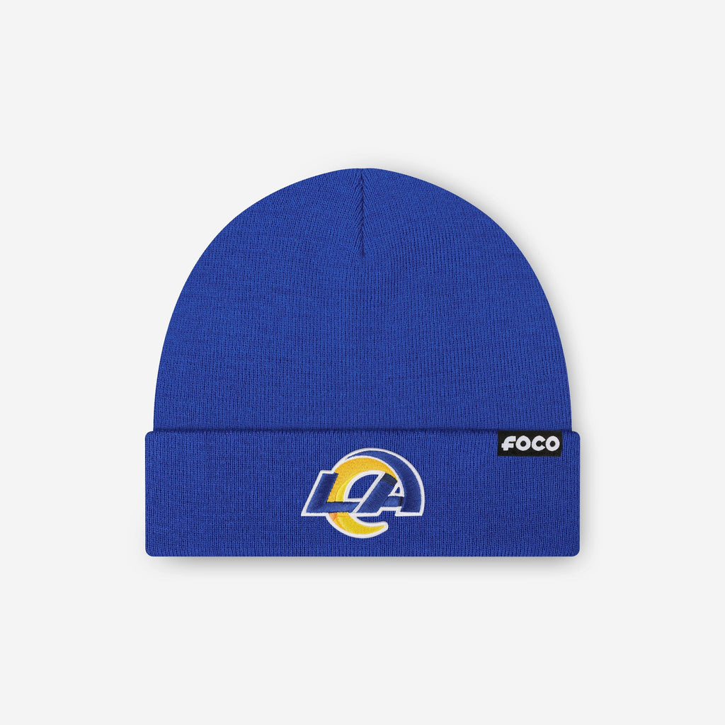 Los Angeles Rams Basic Primary Logo Beanie FOCO - FOCO.com