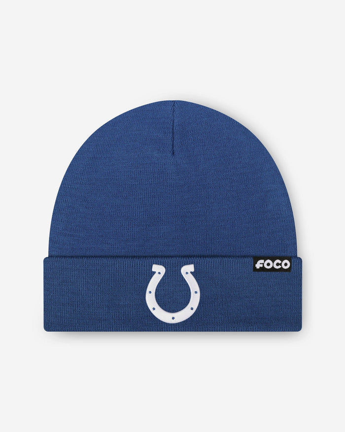 Indianapolis Colts Basic Primary Logo Beanie FOCO - FOCO.com