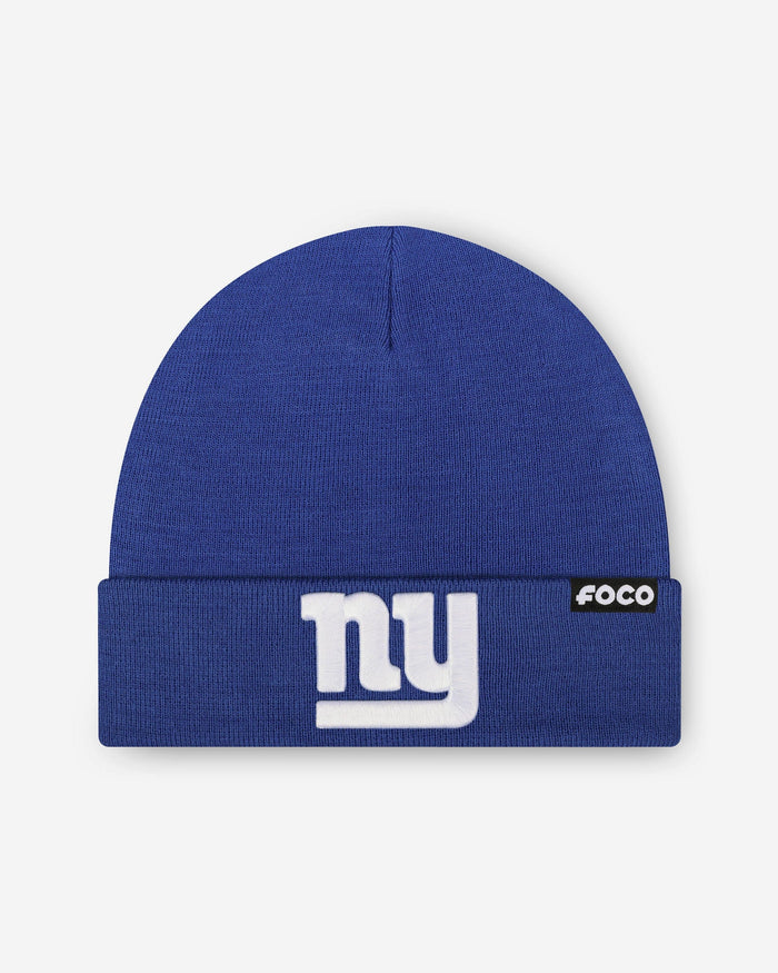 New York Giants Basic Primary Logo Beanie FOCO - FOCO.com