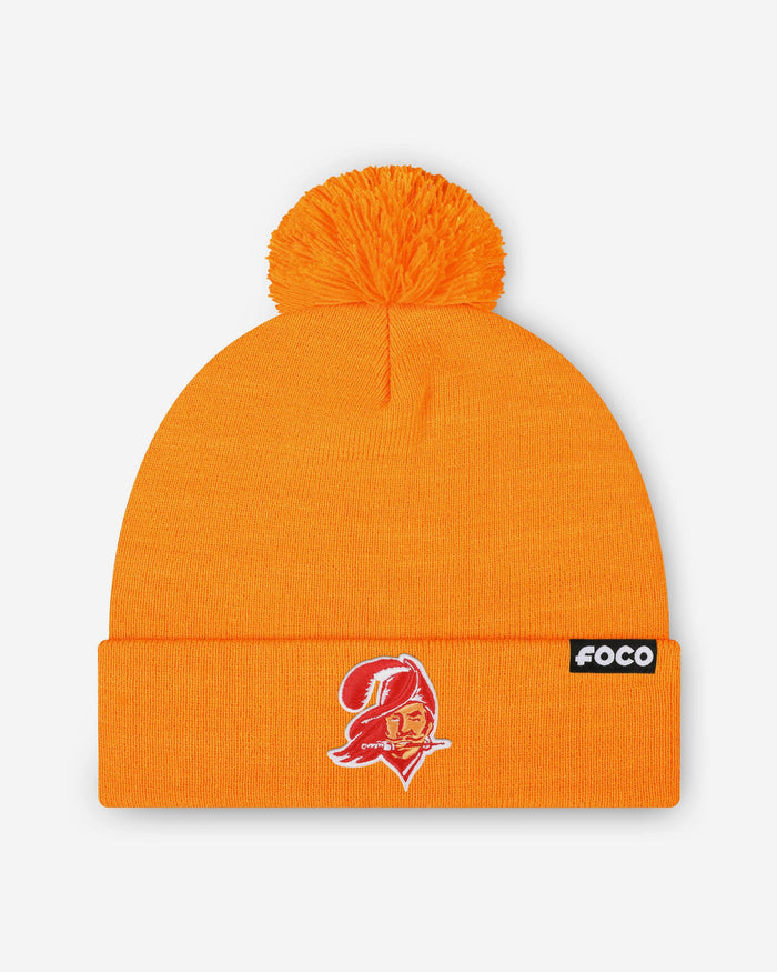 Tampa Bay Buccaneers Basic Retro Logo Pom Beanie FOCO - FOCO.com