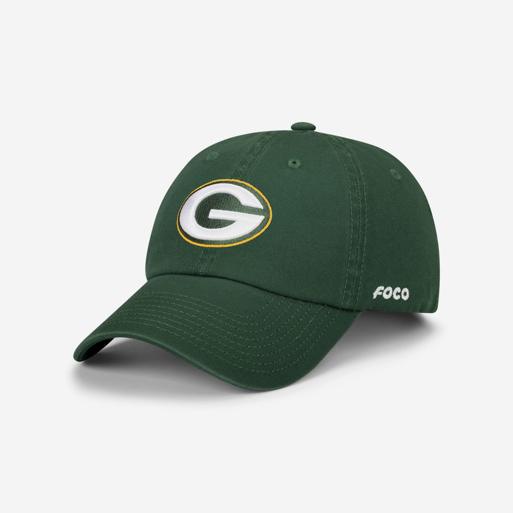 Green Bay Packers Primary Logo Casual Cap FOCO Forrest - FOCO.com