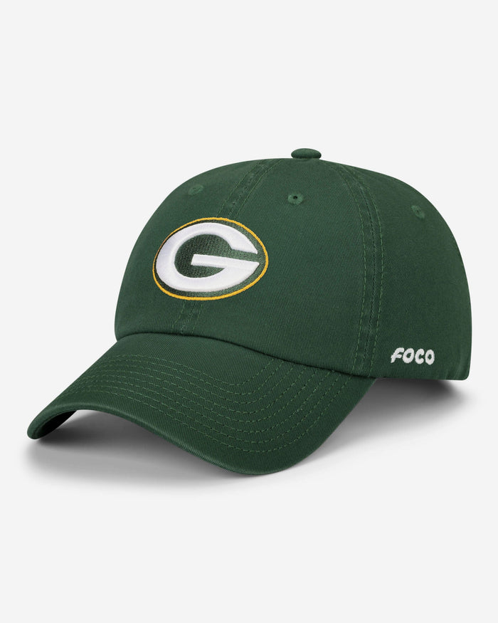 Green Bay Packers Primary Logo Casual Cap FOCO Forrest - FOCO.com