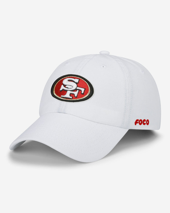 San Francisco 49ers Primary Logo Casual Cap FOCO White - FOCO.com