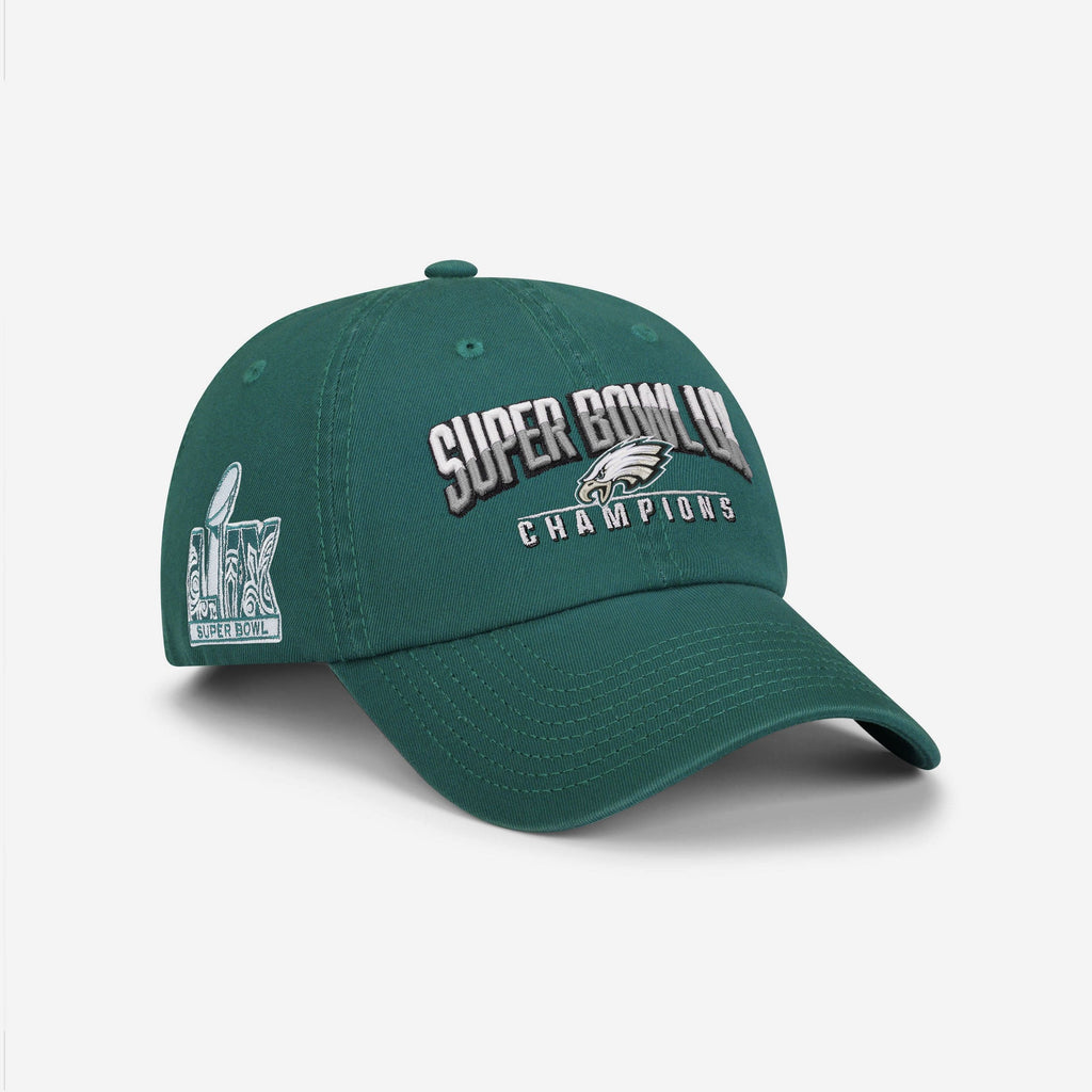 Philadelphia Eagles Super Bowl LIX Champions Primary Logo Casual Cap FOCO - FOCO.com