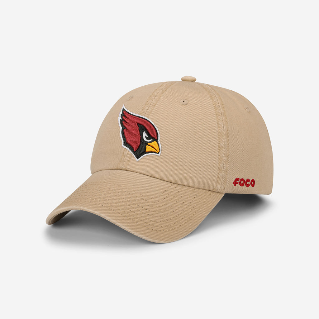 Arizona Cardinals Khaki Primary Logo Casual Cap FOCO - FOCO.com