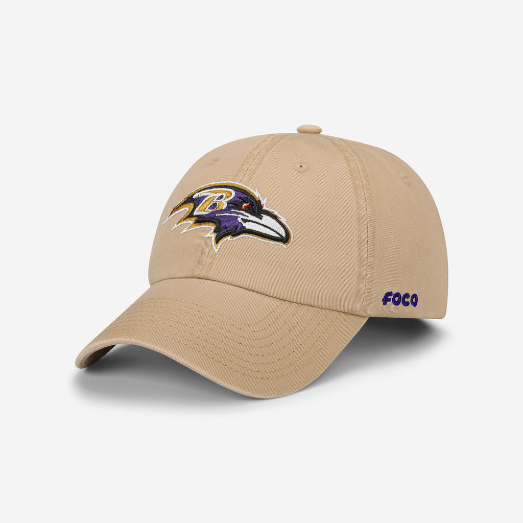 Baltimore Ravens Khaki Primary Logo Casual Cap FOCO - FOCO.com