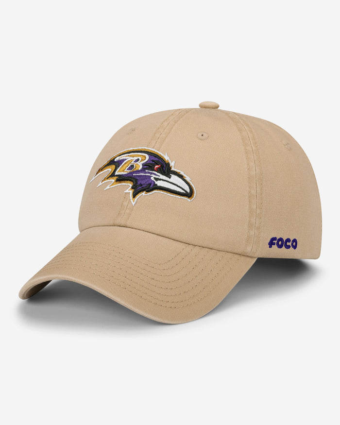 Baltimore Ravens Khaki Primary Logo Casual Cap FOCO - FOCO.com