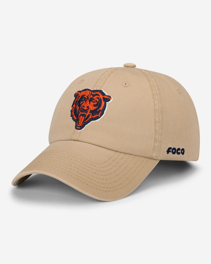 Chicago Bears Khaki Primary Logo Casual Cap FOCO - FOCO.com