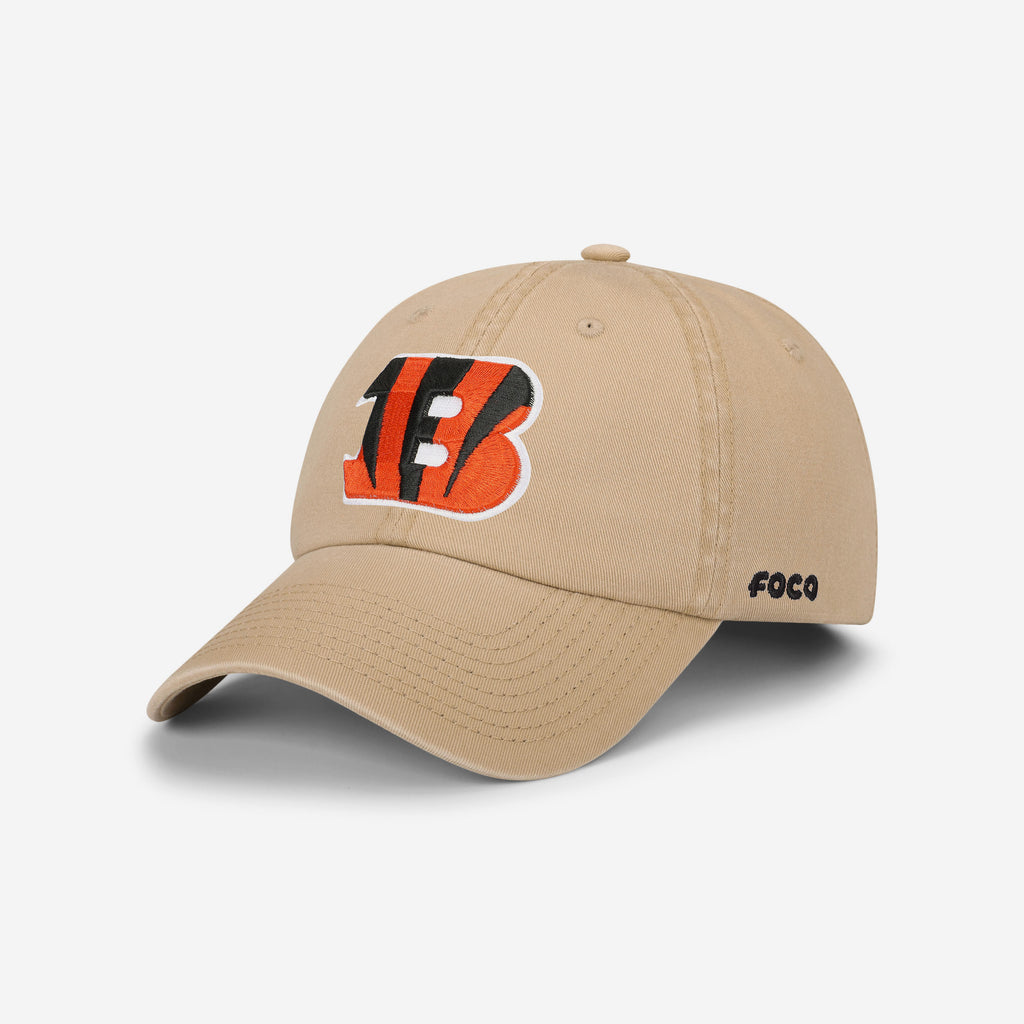 Cincinnati Bengals Khaki Primary Logo Casual Cap FOCO - FOCO.com