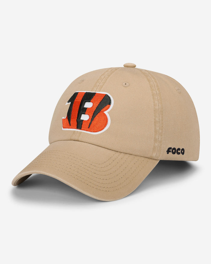 Cincinnati Bengals Khaki Primary Logo Casual Cap FOCO - FOCO.com