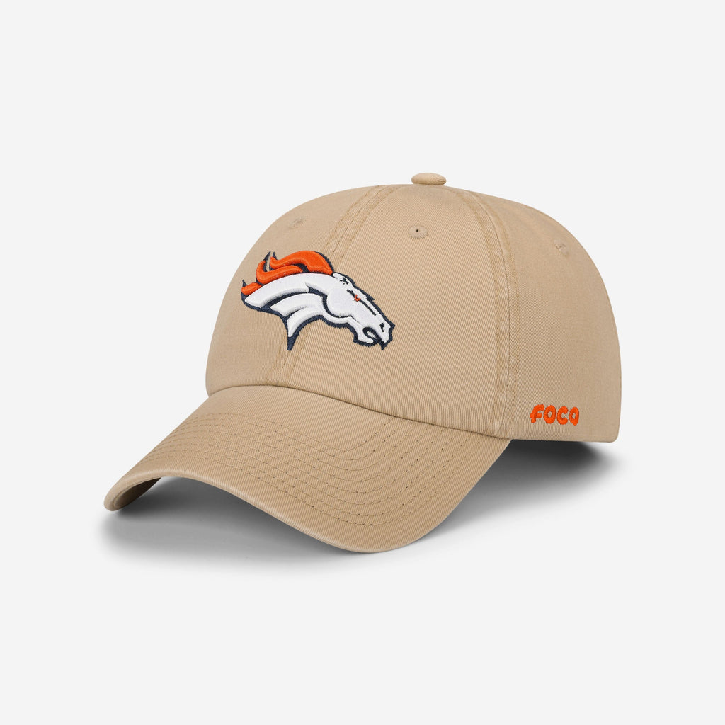 Denver Broncos Khaki Primary Logo Casual Cap FOCO - FOCO.com