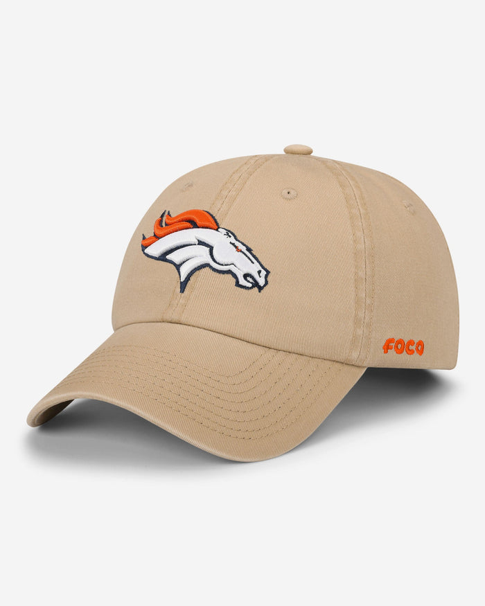 Denver Broncos Khaki Primary Logo Casual Cap FOCO - FOCO.com