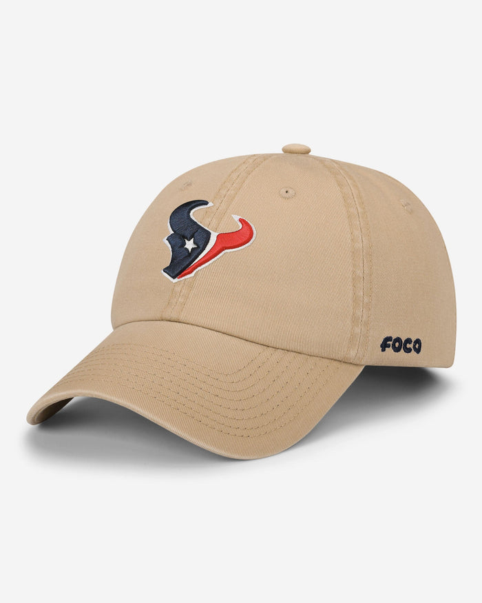 Houston Texans Khaki Primary Logo Casual Cap FOCO - FOCO.com