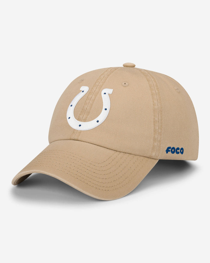 Indianapolis Colts Khaki Primary Logo Casual Cap FOCO - FOCO.com