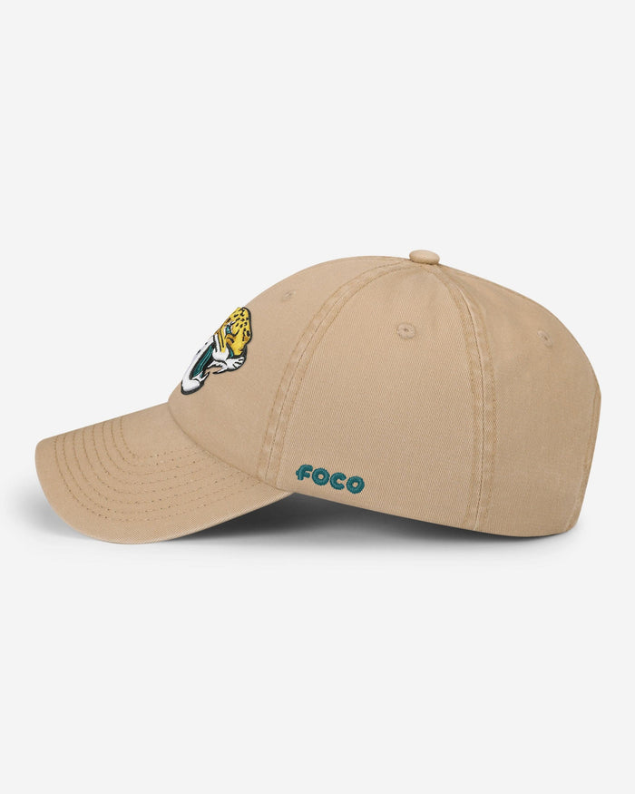 Jacksonville Jaguars Khaki Primary Logo Casual Cap FOCO - FOCO.com