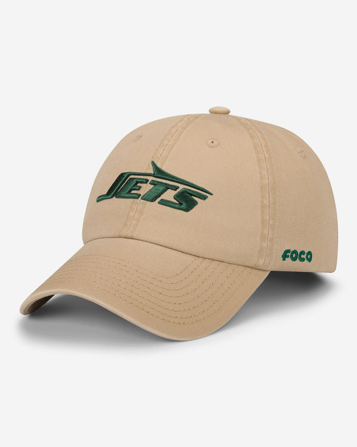 New York Jets Khaki Primary Logo Casual Cap FOCO - FOCO.com