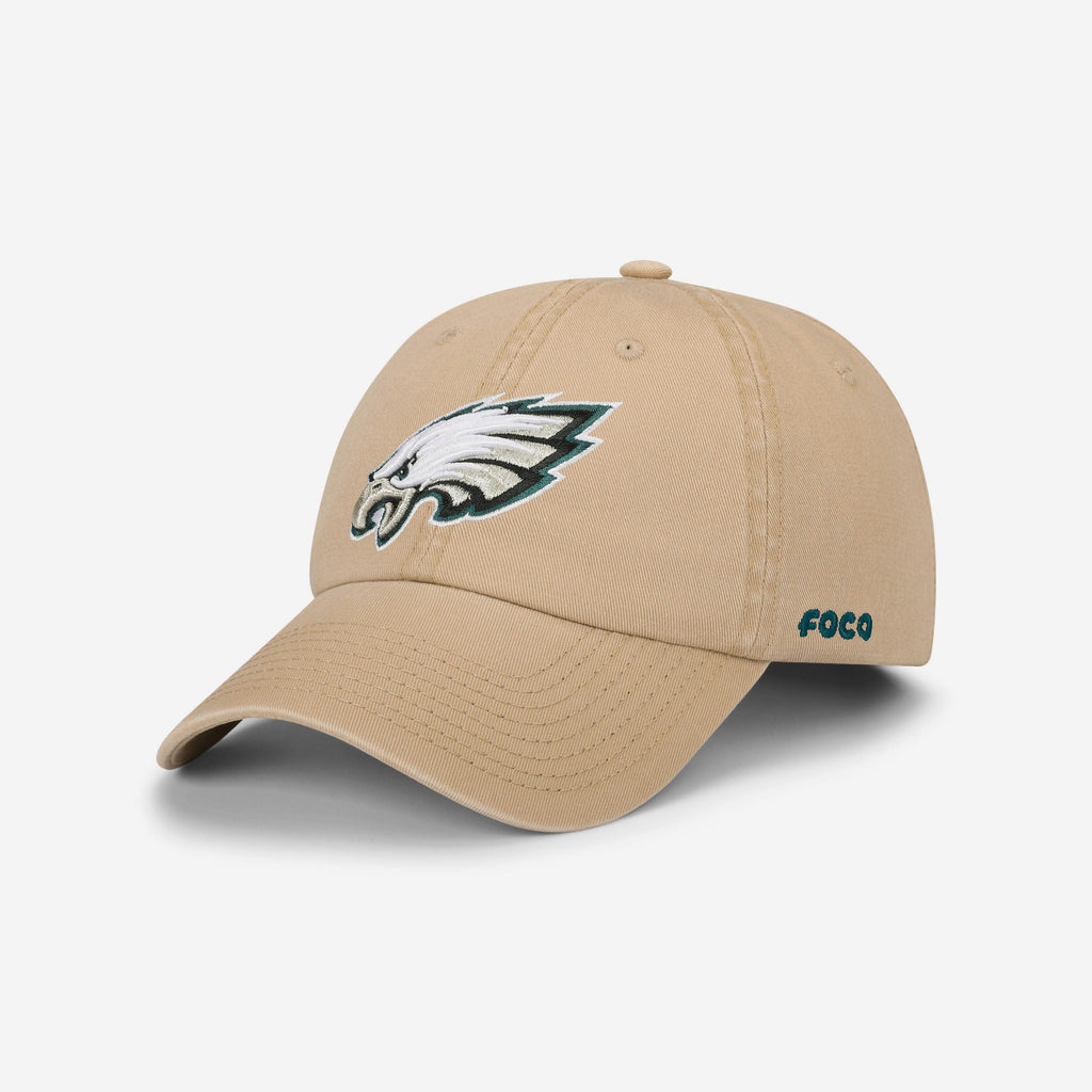 Philadelphia Eagles Khaki Primary Logo Casual Cap FOCO - FOCO.com