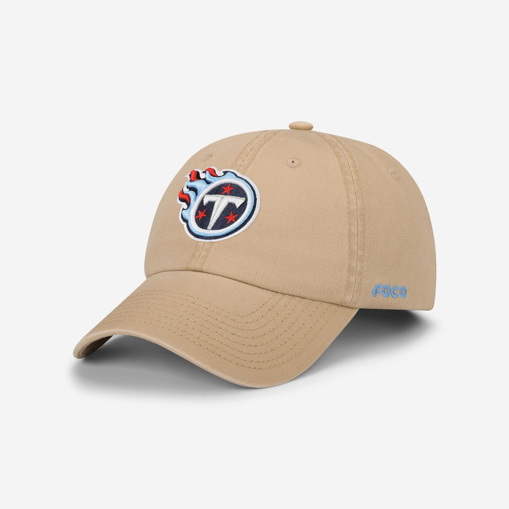 Tennessee Titans Khaki Primary Logo Casual Cap FOCO - FOCO.com