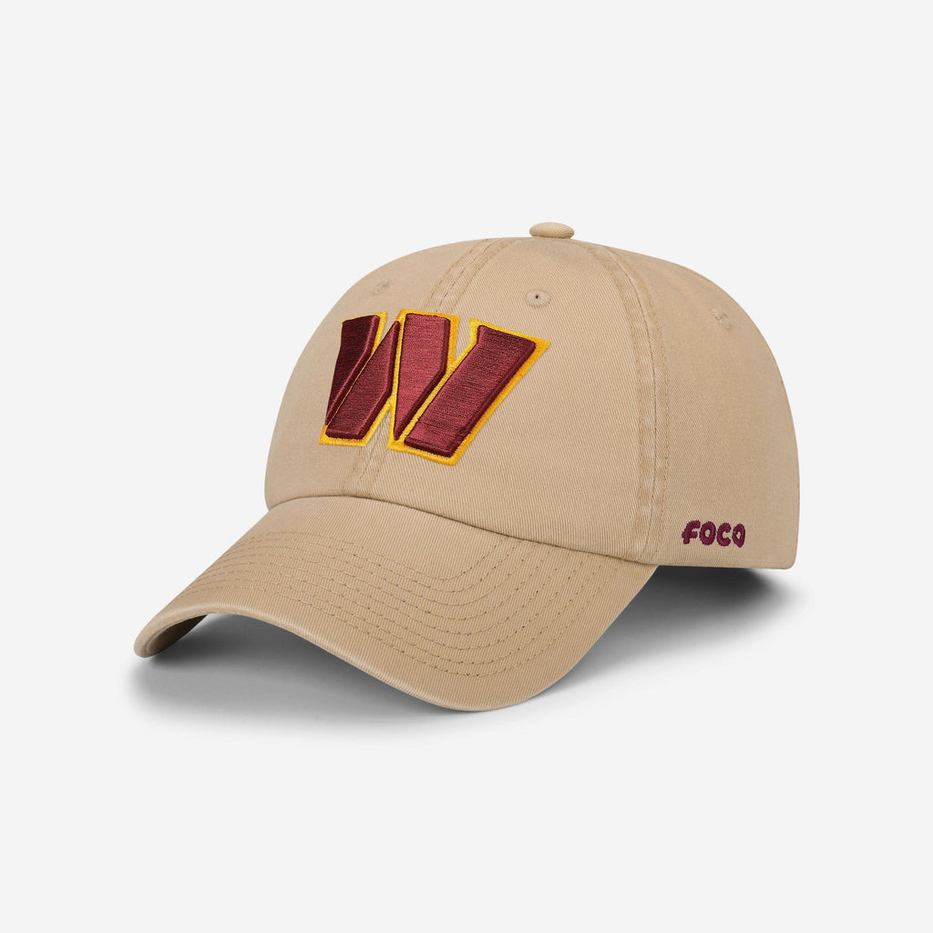 Washington Commanders Khaki Primary Logo Casual Cap FOCO - FOCO.com