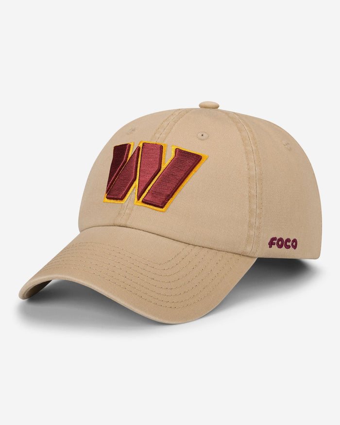 Washington Commanders Khaki Primary Logo Casual Cap FOCO - FOCO.com