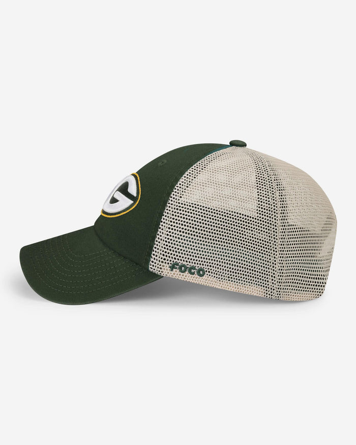 Green Bay Packers Primary Logo Casual Trucker Cap FOCO - FOCO.com