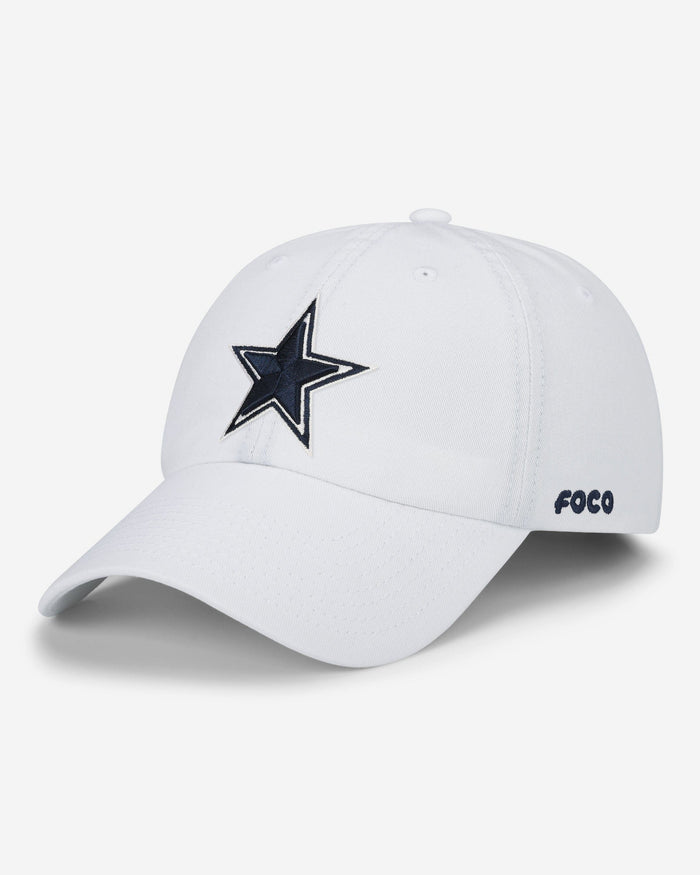 Dallas Cowboys Primary Logo Casual Cap FOCO White - FOCO.com