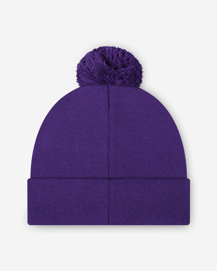 Baltimore Ravens Basic Primary Logo Pom Beanie FOCO - FOCO.com