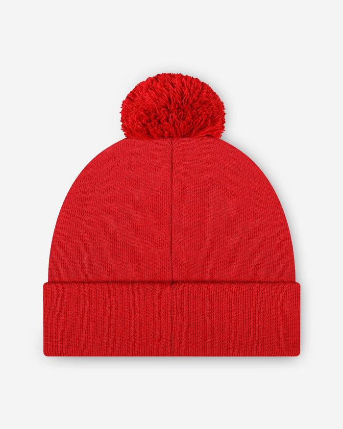 Kansas City Chiefs Basic Primary Logo Pom Beanie FOCO - FOCO.com