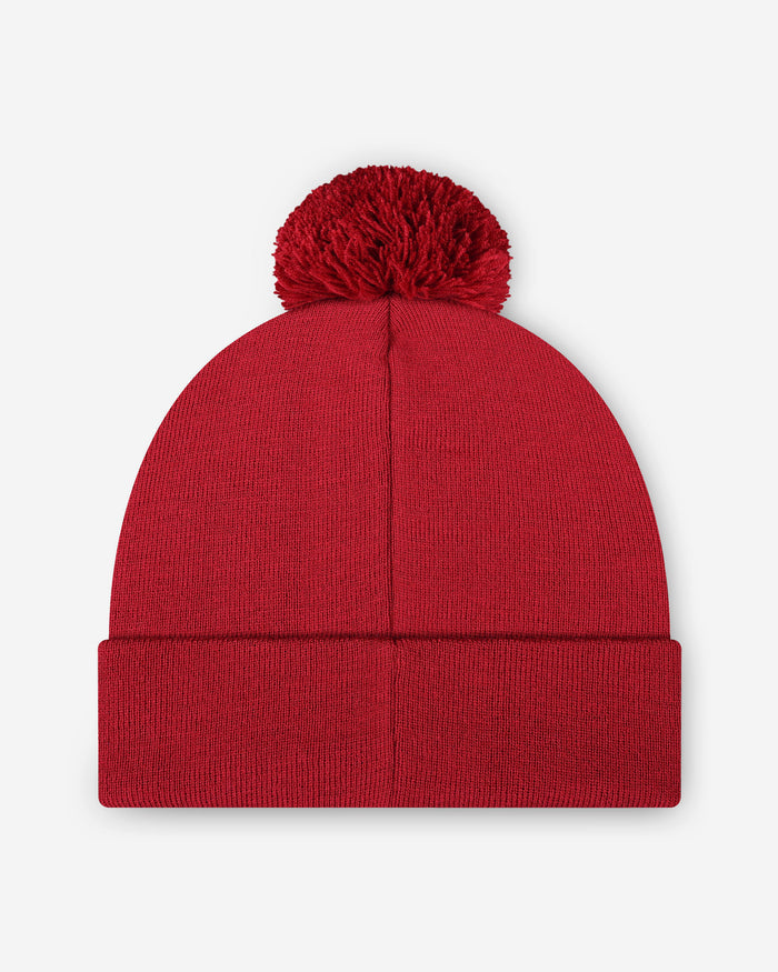 Arizona Cardinals Basic Primary Logo Pom Beanie FOCO - FOCO.com