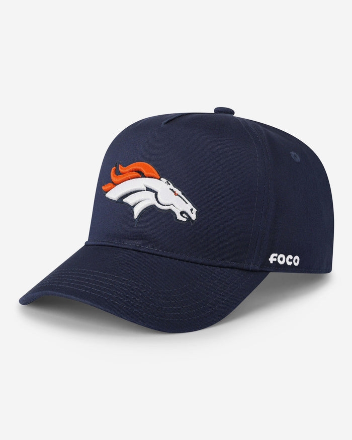 Denver Broncos Primary Logo Marquee RF Cap FOCO Navy - FOCO.com