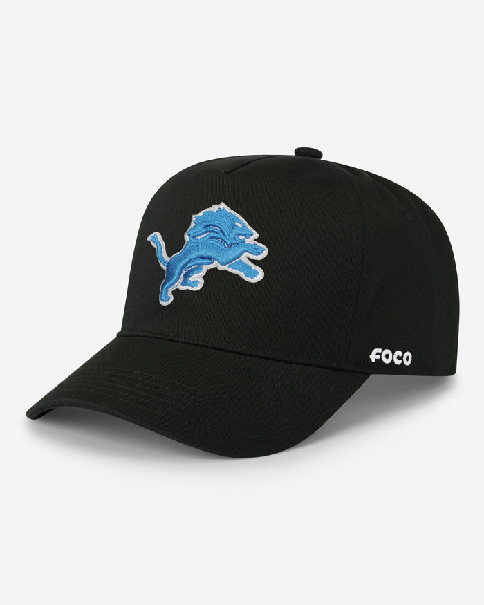 Detroit Lions Primary Logo Marquee RF Cap FOCO Black - FOCO.com