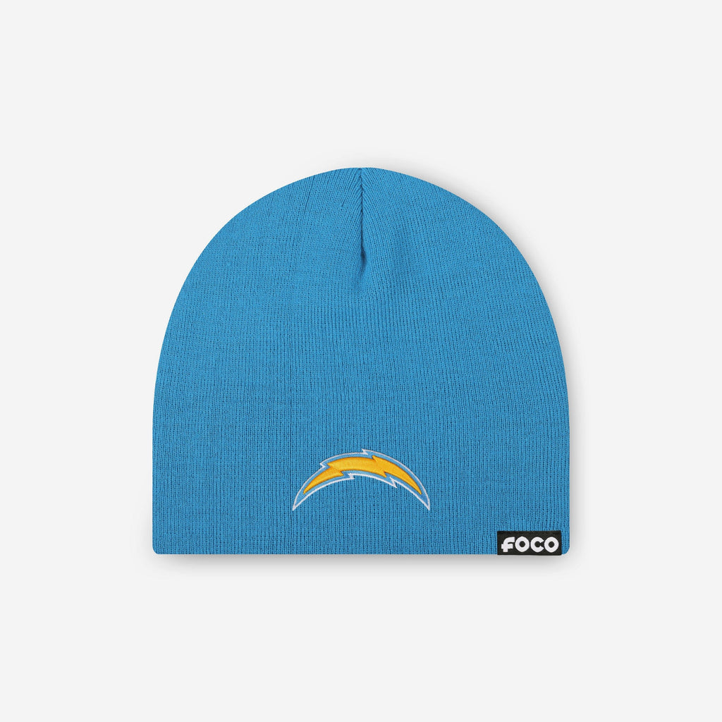 Los Angeles Chargers Basic Primary Logo Skull Beanie FOCO - FOCO.com