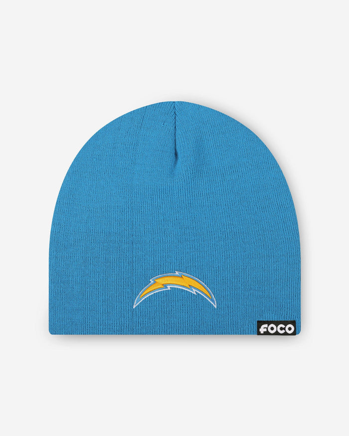 Los Angeles Chargers Basic Primary Logo Skull Beanie FOCO - FOCO.com