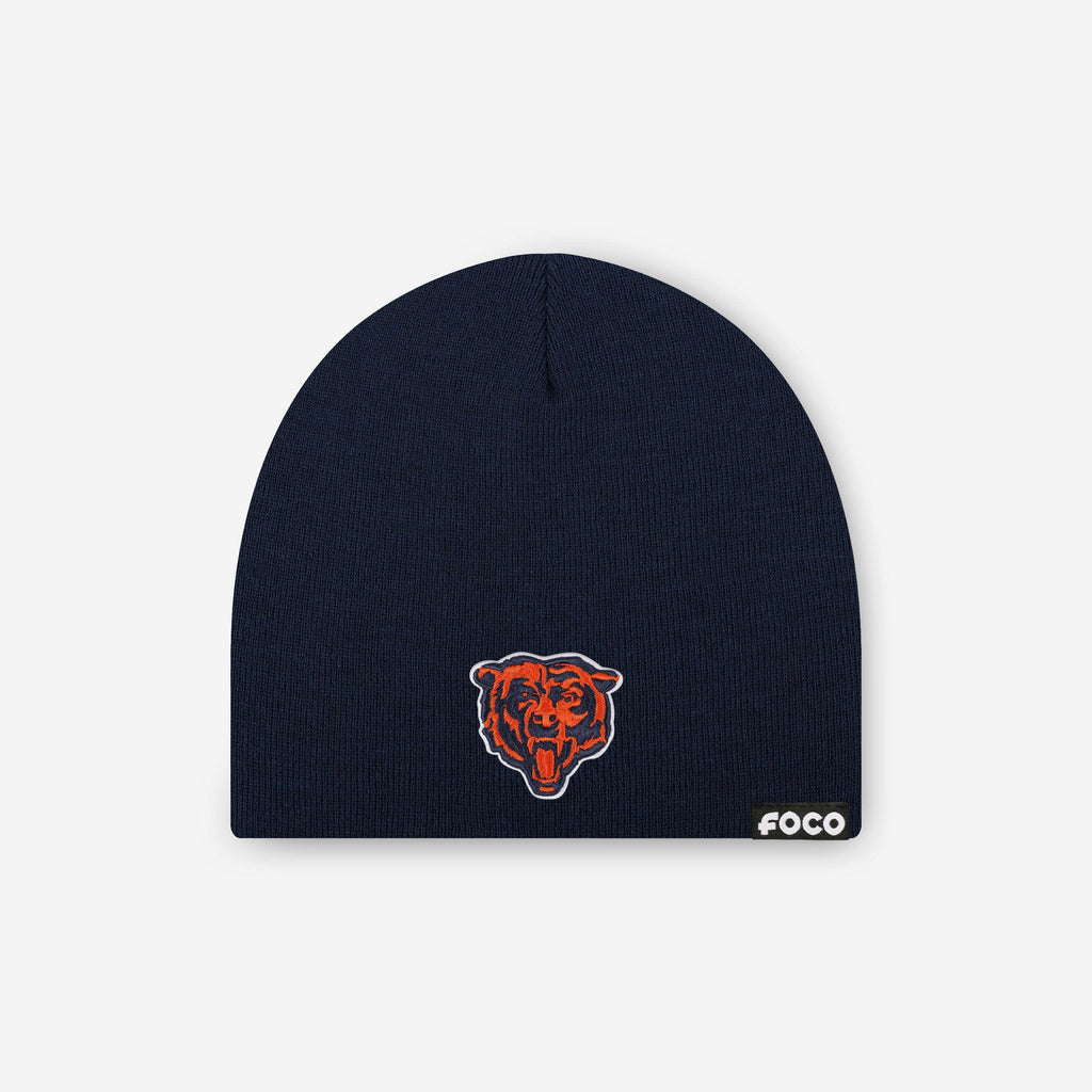 Chicago Bears Basic Primary Logo Skull Beanie FOCO - FOCO.com