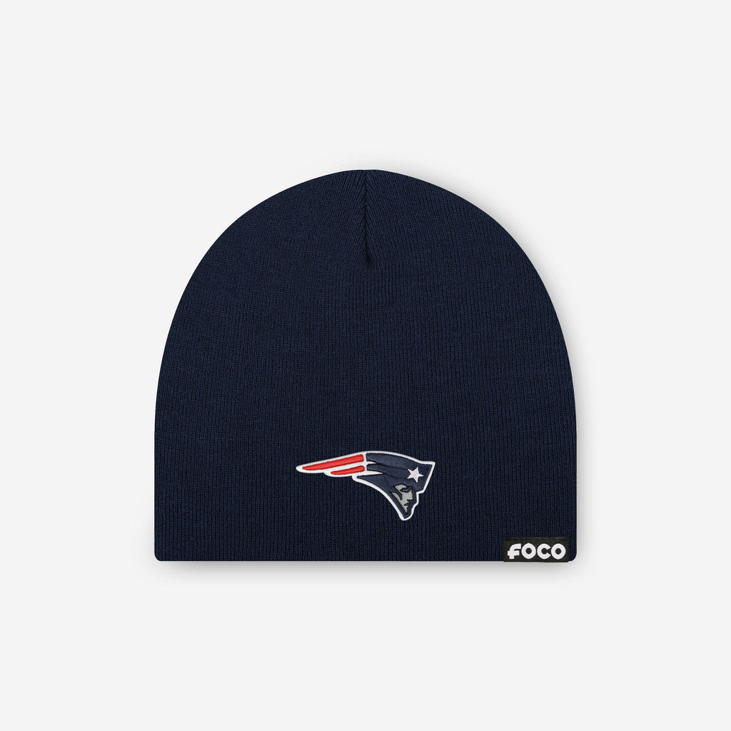 New England Patriots Basic Primary Logo Skull Beanie FOCO - FOCO.com