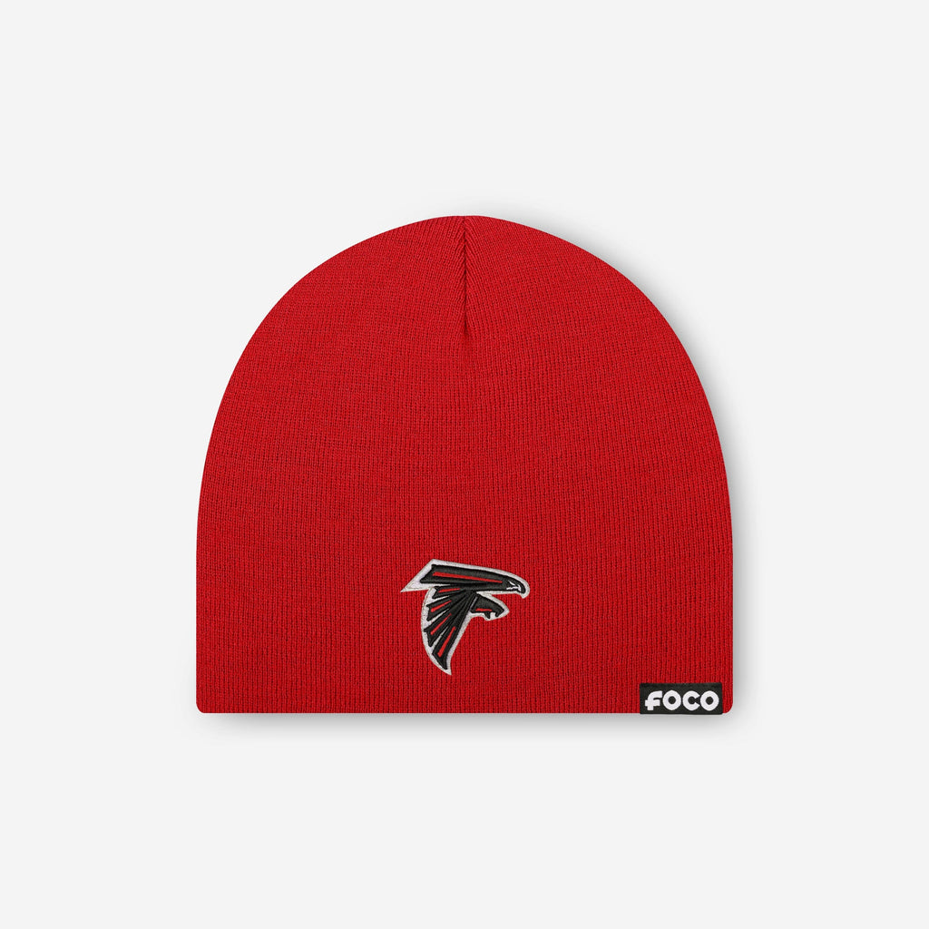 Atlanta Falcons Basic Primary Logo Skull Beanie FOCO - FOCO.com