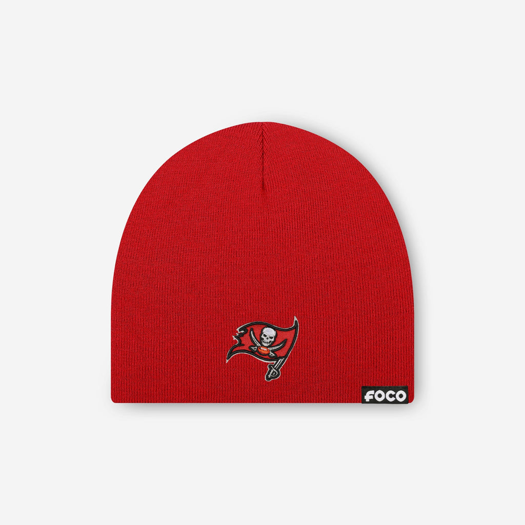 Tampa Bay Buccaneers Basic Primary Logo Skull Beanie FOCO - FOCO.com