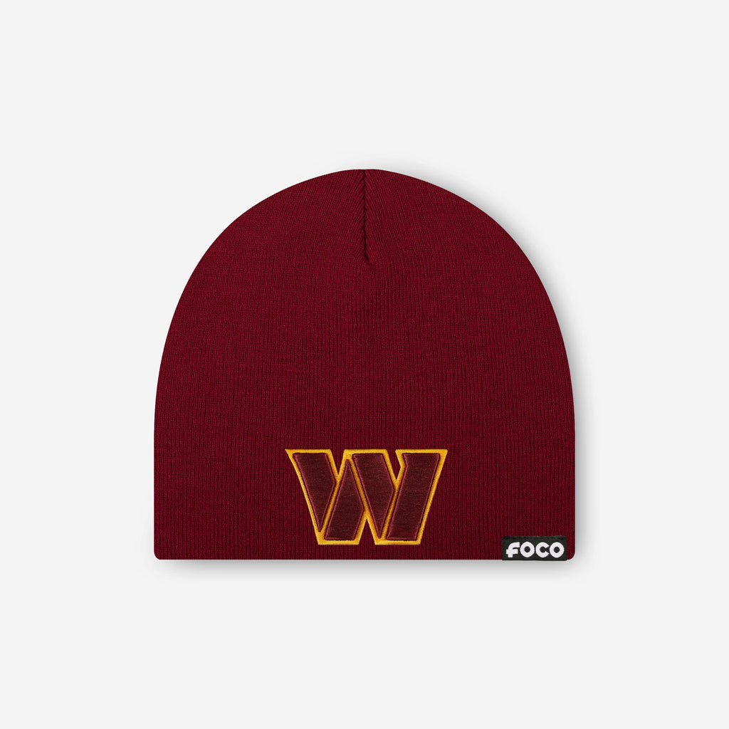 Washington Commanders Basic Primary Logo Skull Beanie FOCO - FOCO.com